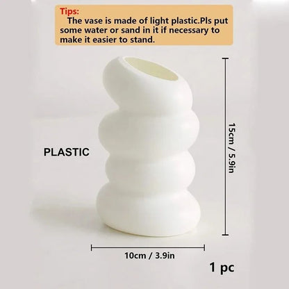 Nordic Spiral White Creative Flower Arrangement Vase