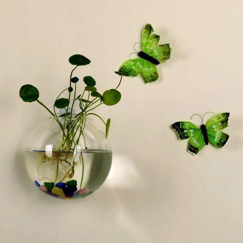 Wall Hanging Glass Hydroponic Terrarium and Fish Tank