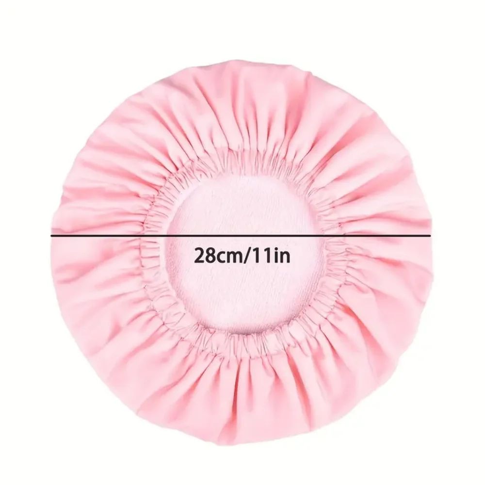 Waterproof Shower Cap with Microfiber Drying Lining – Satin Shower Cap for Dry, Frizz-Free Hair