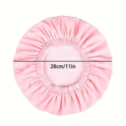 Waterproof Shower Cap with Microfiber Drying Lining – Satin Shower Cap for Dry, Frizz-Free Hair