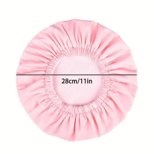 Waterproof Shower Cap with Microfiber Drying Lining – Satin Shower Cap for Dry, Frizz-Free Hair