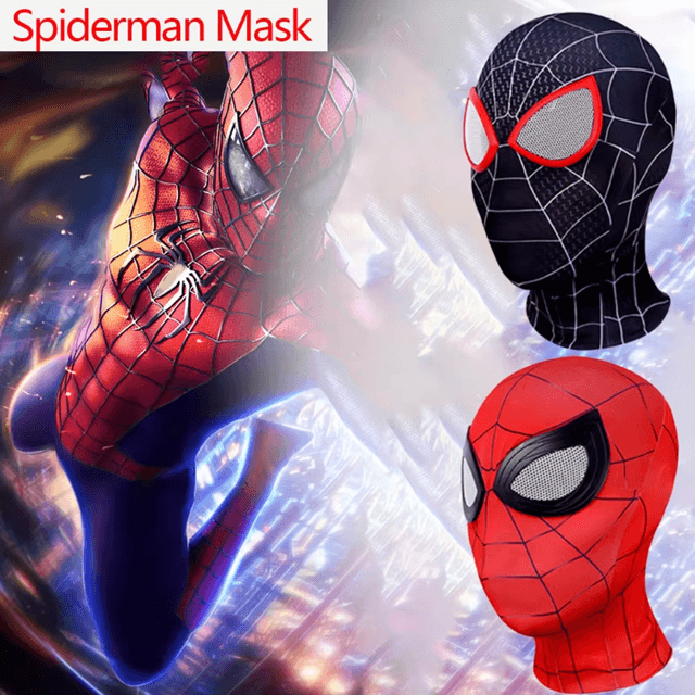 Miles Morales Spider Man Cosplay Mask for Kids and Adults