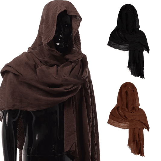Medieval Pirate Hooded Cloak Scarf Renaissance Cosplay Shoulder Wrap