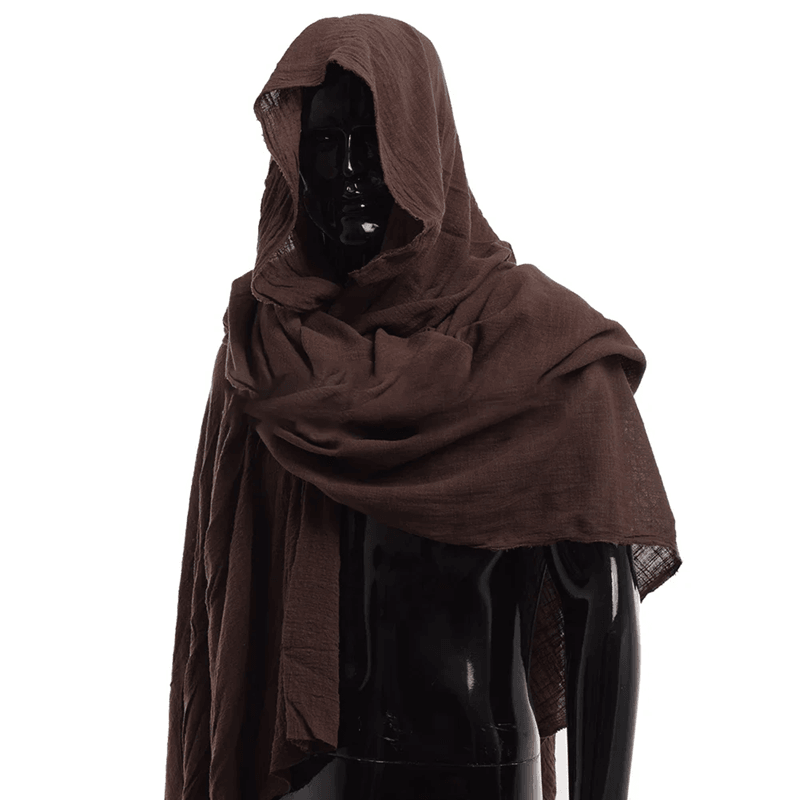 Medieval Pirate Hooded Cloak Scarf Renaissance Cosplay Shoulder Wrap