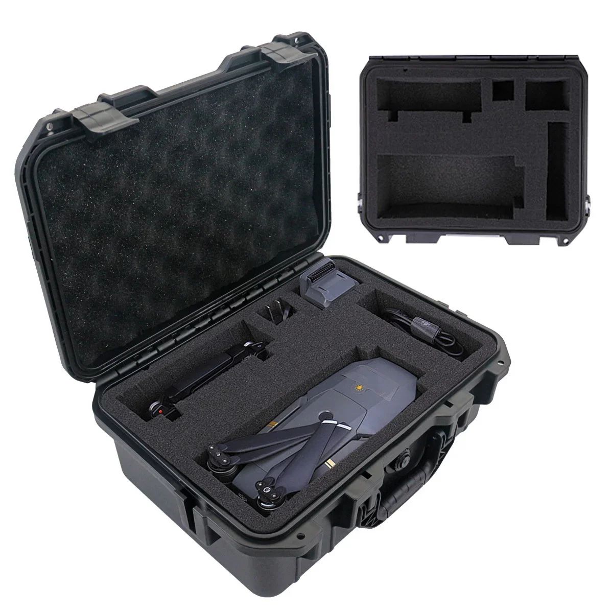 Waterproof Hard Carry Tool Case with Pre-Cut Foam – Shockproof Protective Storage Box for Tools & Electronics