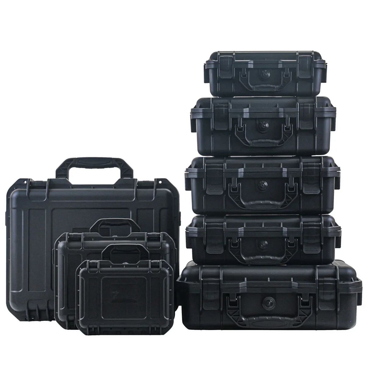 Waterproof Hard Carry Tool Case with Pre-Cut Foam – Shockproof Protective Storage Box for Tools & Electronics