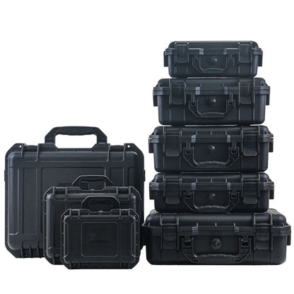 Waterproof Hard Carry Tool Case with Pre-Cut Foam – Shockproof Protective Storage Box for Tools & Electronics