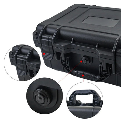 Waterproof Hard Carry Tool Case with Pre-Cut Foam – Shockproof Protective Storage Box for Tools & Electronics