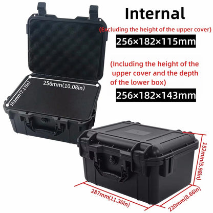 Waterproof Hard Carry Tool Case with Pre-Cut Foam – Shockproof Protective Storage Box for Tools & Electronics