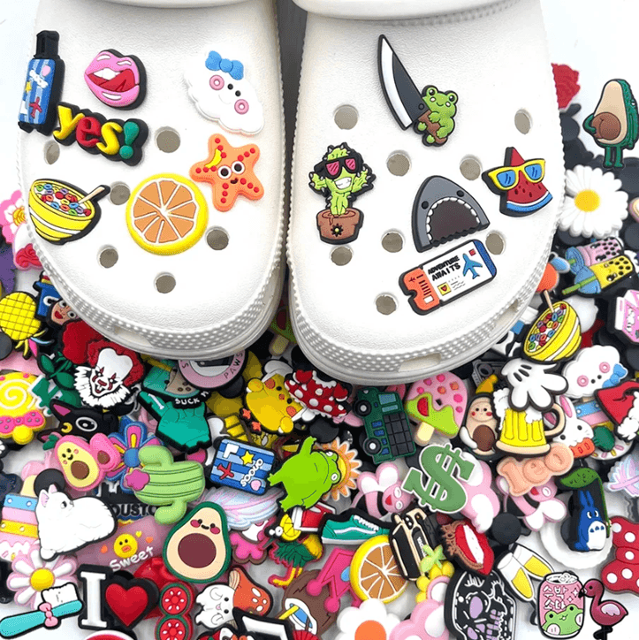 Random Mixed Shoe Charms Set PVC DIY Decorations for Sandals