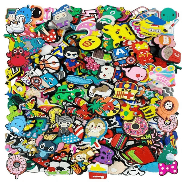 Random Mixed Shoe Charms Set PVC DIY Decorations for Sandals