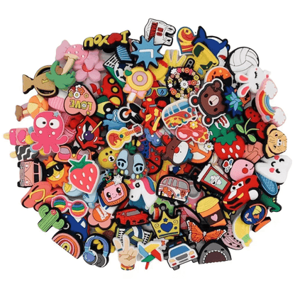 Random Mixed Shoe Charms Set PVC DIY Decorations for Sandals