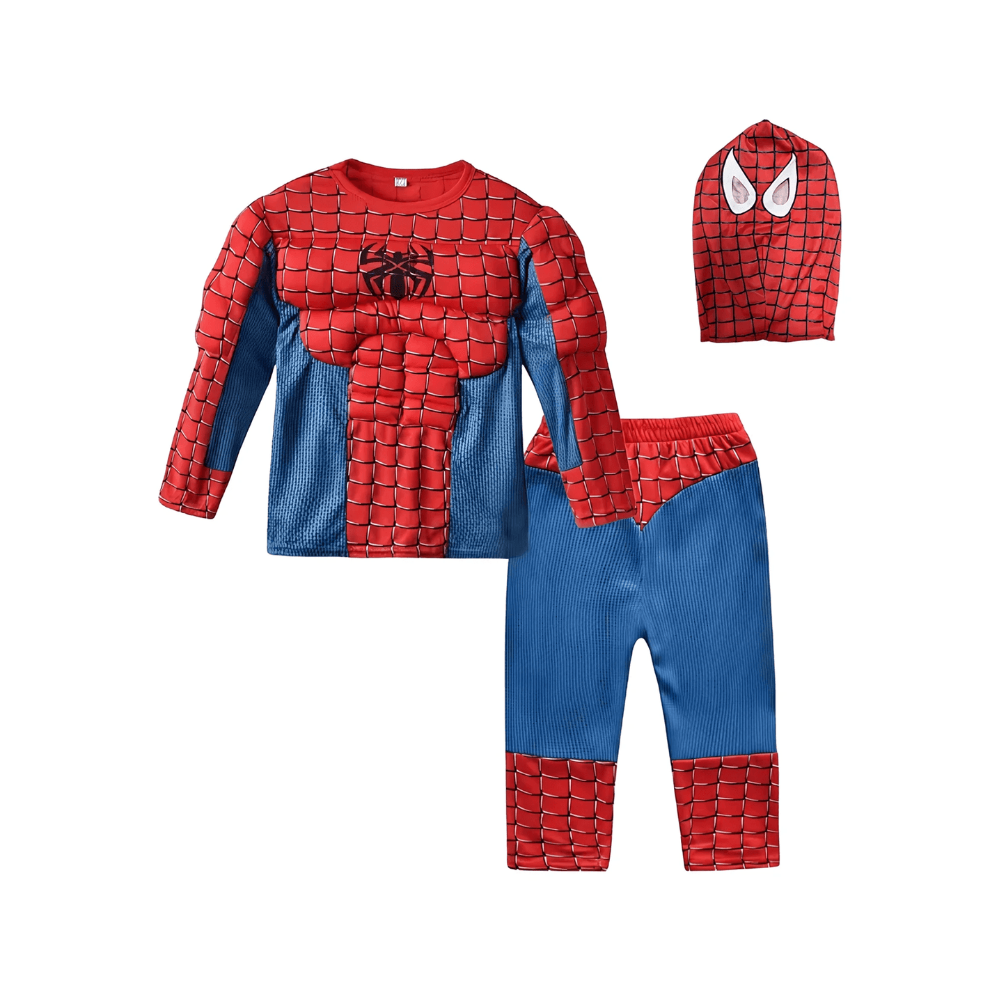 Kids Superhero Muscle Costume Set with Mask and Cloak