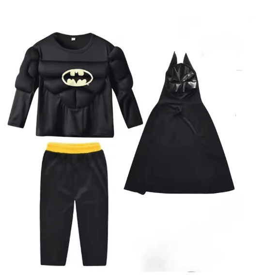 Kids Superhero Muscle Costume Set with Mask and Cloak