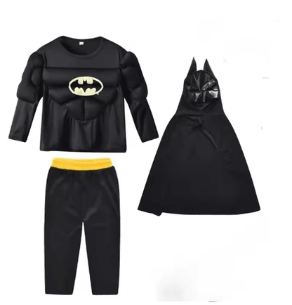 Kids Superhero Muscle Costume Set with Mask and Cloak