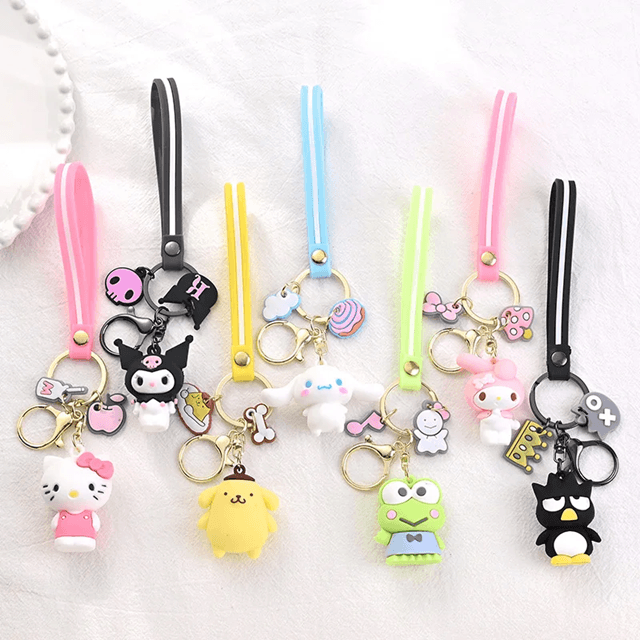 Cute Sanrio Cartoon Character Keychain Backpack Pendant for Girls and Collectors