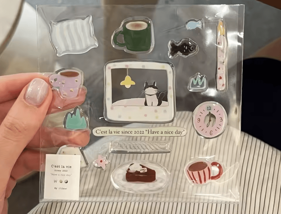 Cute Cartoon Jelly Nail Stickers Korean Style Self-Adhesive Nail Art Decals