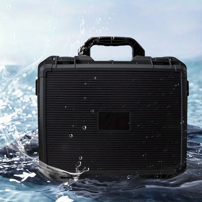 Universal Waterproof Shockproof Hard Tool Case with Pre-Cut Foam Insert – Portable Plastic Carry Storage Box Organizer