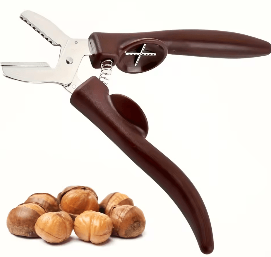 Stainless Steel Easy-Grip Chestnut and Nutcracker Tool for Kitchen & Dining