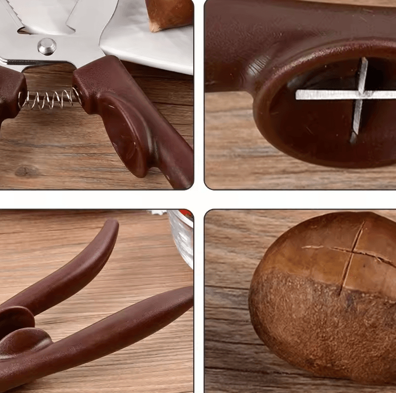 Stainless Steel Easy-Grip Chestnut and Nutcracker Tool for Kitchen & Dining
