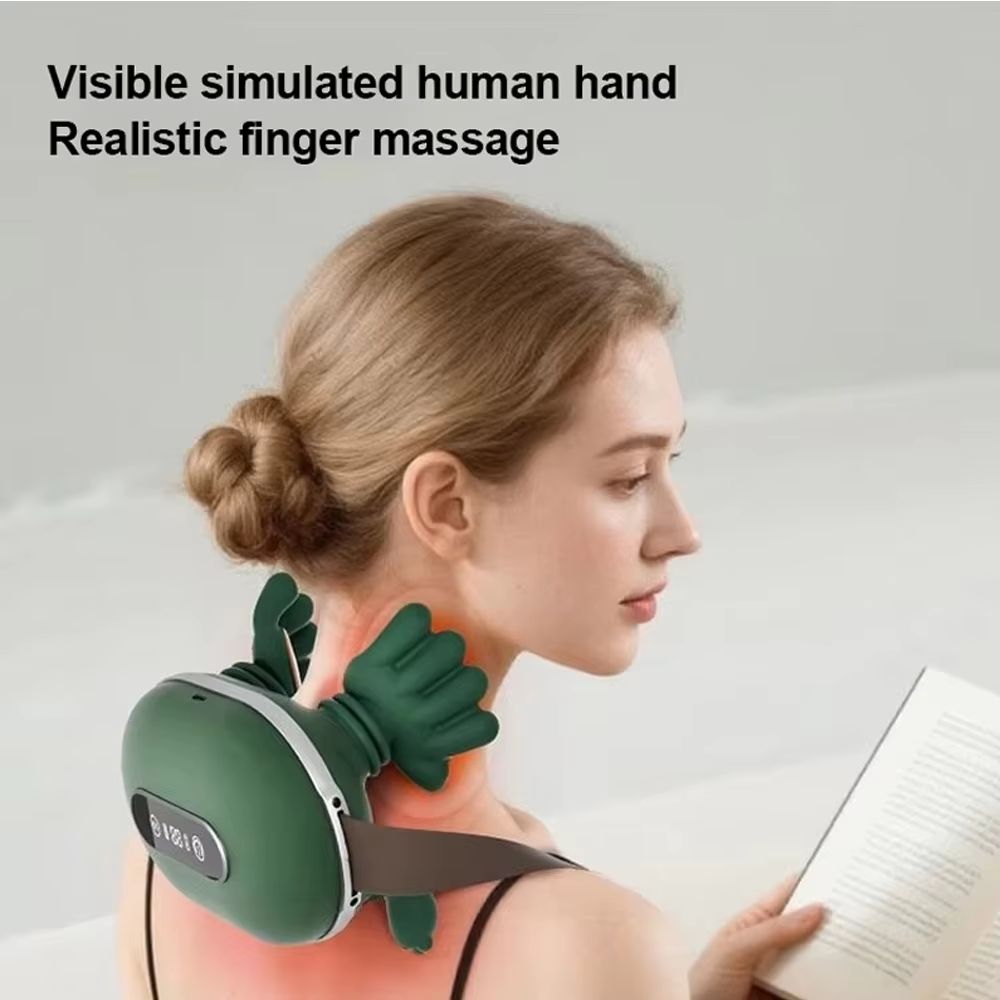 Wireless Bionic Finger Neck & Shoulder Massager for Deep Muscle Relief