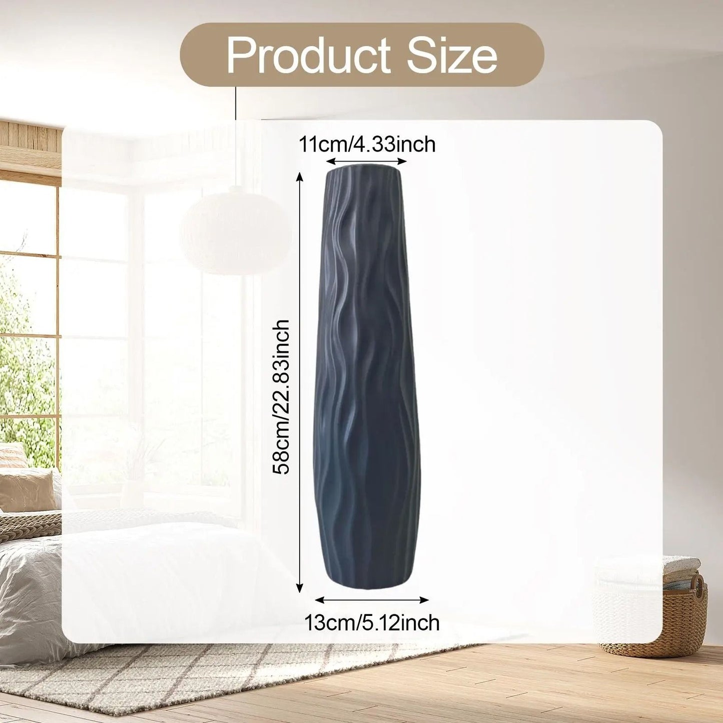 Modern Stylish Large Floor Standing Flower Vase