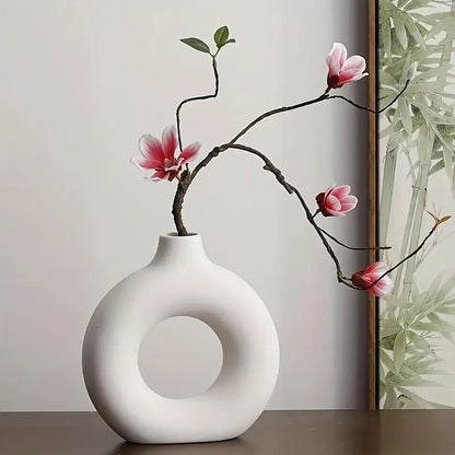 Durable Plastic Modern Decorative Donut Vase