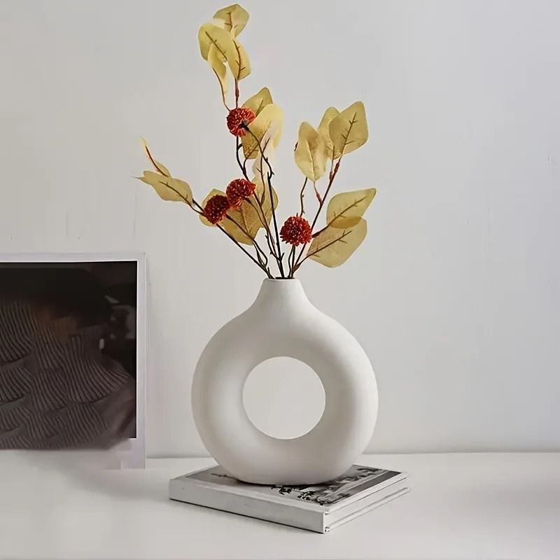 Durable Plastic Modern Decorative Donut Vase