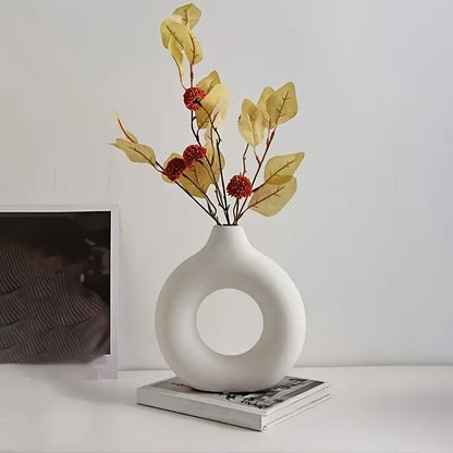 Durable Plastic Modern Decorative Donut Vase