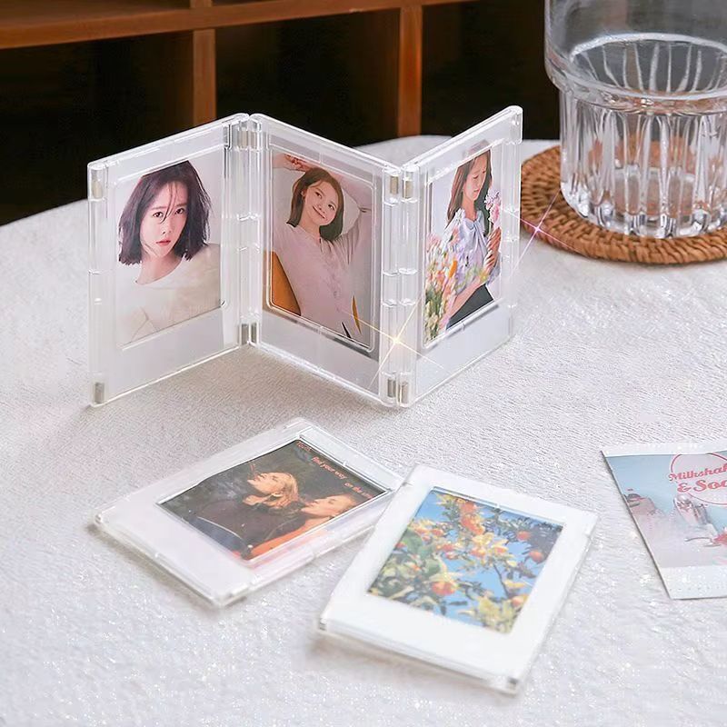 3-Inch Acrylic Magnet Photo Frame for Refrigerator or Display Stand