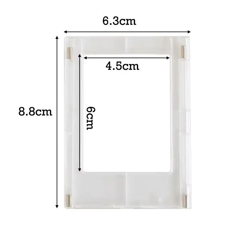 3-Inch Acrylic Magnet Photo Frame for Refrigerator or Display Stand