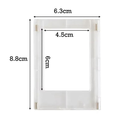 3-Inch Acrylic Magnet Photo Frame for Refrigerator or Display Stand