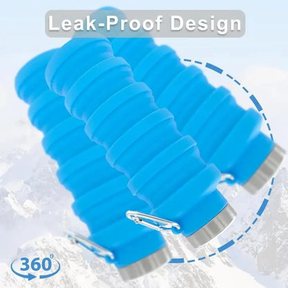 Collapsible Silicone Water Bottle – BPA-Free Foldable Travel Bottle for Hiking & Everyday Hydration