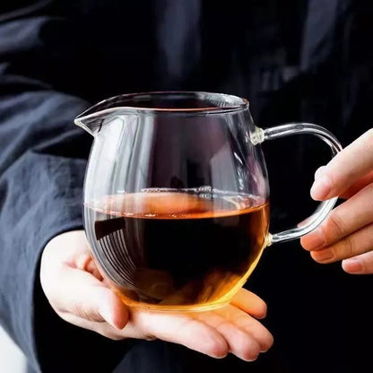 Heat Resisting Clear Glass Tea Pitcher Fair Cup