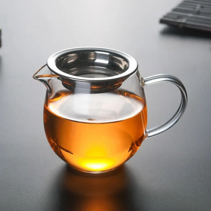 Heat Resisting Clear Glass Tea Pitcher Fair Cup