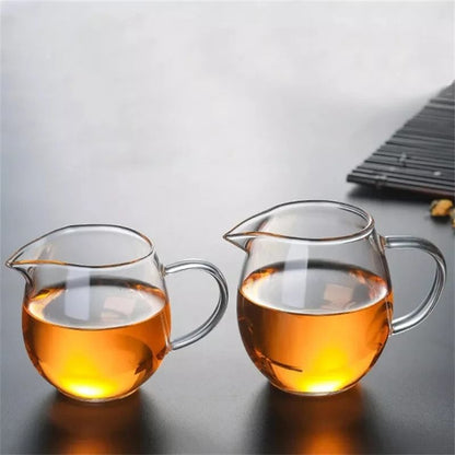 Heat Resisting Clear Glass Tea Pitcher Fair Cup