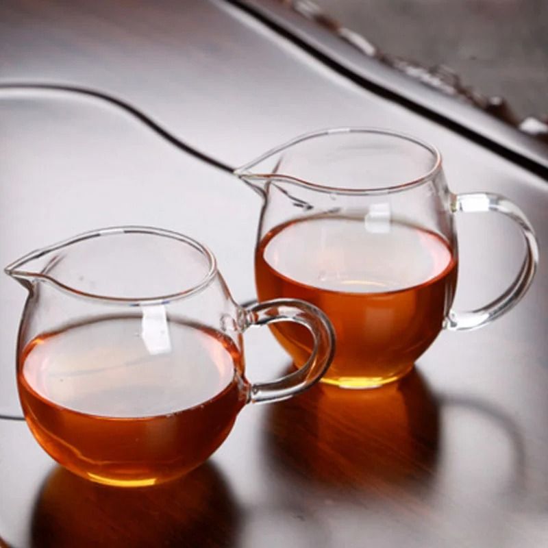 Heat Resisting Clear Glass Tea Pitcher Fair Cup