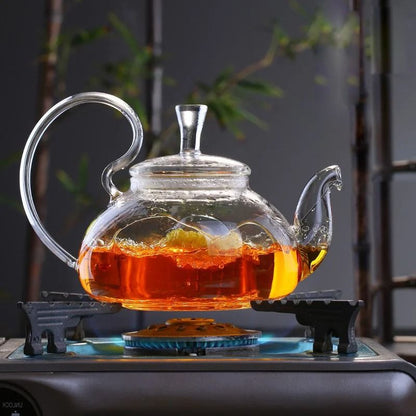 Flower Puer Glass Tea Teapot Kung Fu Tea Maker