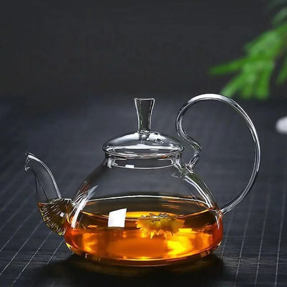 Flower Puer Glass Tea Teapot Kung Fu Tea Maker
