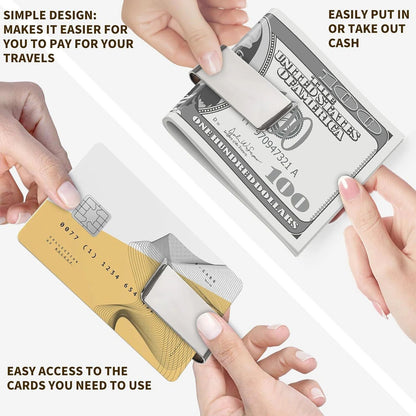 12 Pcs Stainless Steel Money Clips | Ultra-Thin Slim Wallet Clip for Cash & Credit Cards, Smooth Edge Pocket Holder