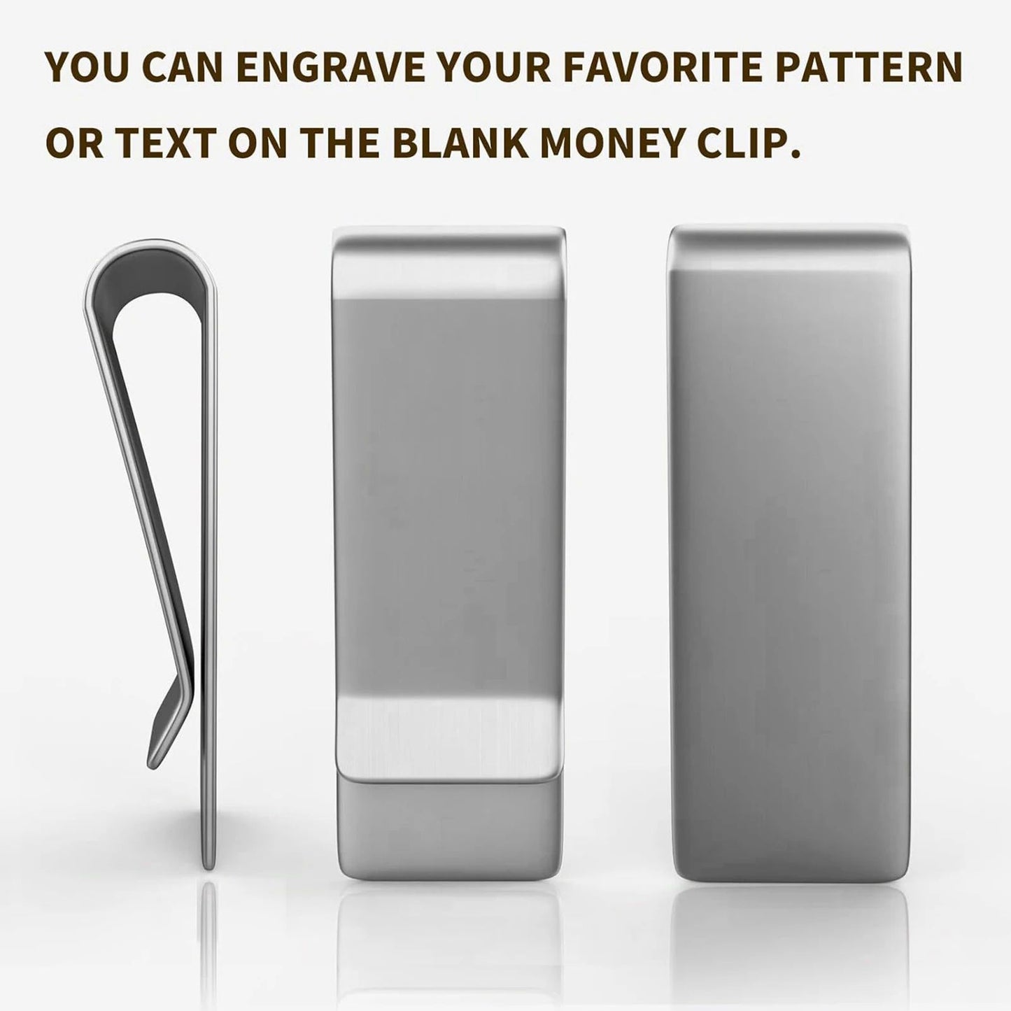 12 Pcs Stainless Steel Money Clips | Ultra-Thin Slim Wallet Clip for Cash & Credit Cards, Smooth Edge Pocket Holder