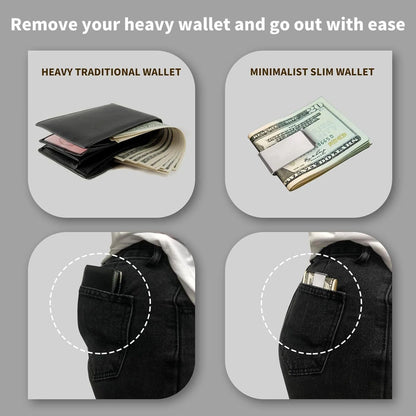 12 Pcs Stainless Steel Money Clips | Ultra-Thin Slim Wallet Clip for Cash & Credit Cards, Smooth Edge Pocket Holder