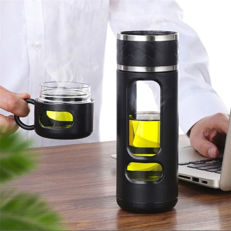 520ML Tea Water Separation Glass Bottle