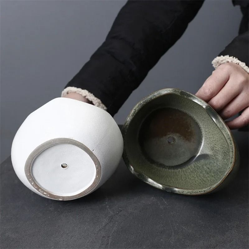 Rhinoceros Horn Ceramic Flower Pot Modern Succulent Planter Home Decoration