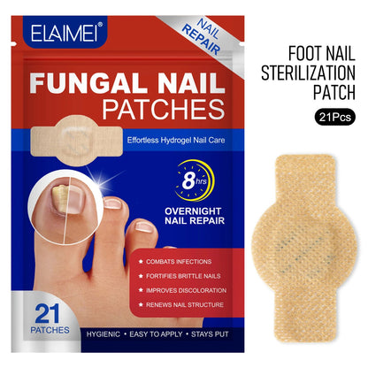 Fast-Acting Toenail Fungus Treatment Patches for Nail Discoloration & Brittle, Peeling, Breaking Thin Nails Repair