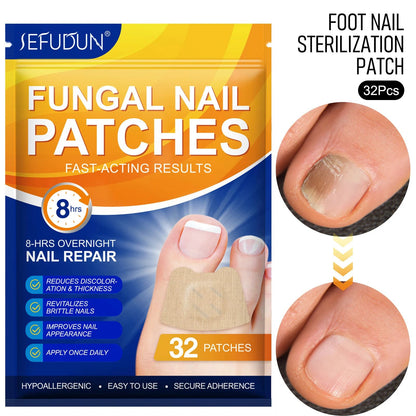 Fast-Acting Toenail Fungus Treatment Patches for Nail Discoloration & Brittle, Peeling, Breaking Thin Nails Repair