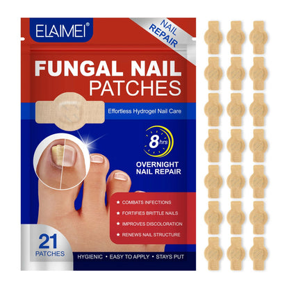 Fast-Acting Toenail Fungus Treatment Patches for Nail Discoloration & Brittle, Peeling, Breaking Thin Nails Repair