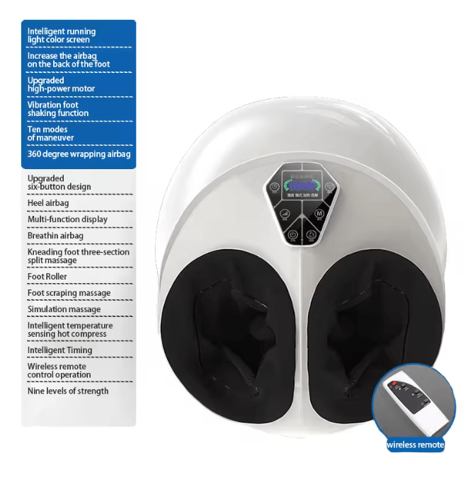 Foot Massager with Heat Vibration and Deep Kneading Relief