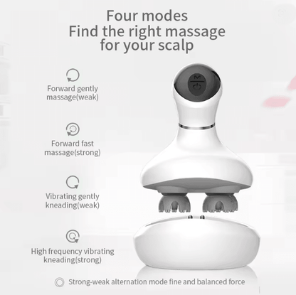 Electric Scalp Head Massager with Vibration Waterproof Wireless Design