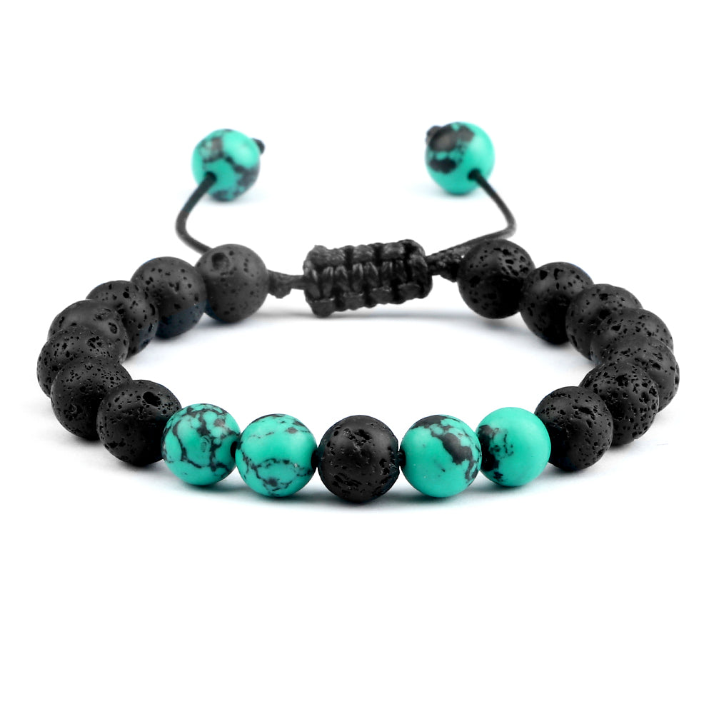 Beads Bracelet with Tiger Eye Adjustable Braided Rope Bangles Healing Jewelry for Men Couples Women